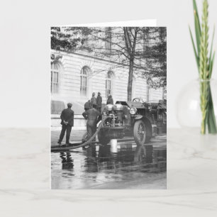 Cartão Fire Truck Wash, 1923