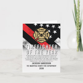 Cartão Firefighter of the Year Employee Recognition Logo