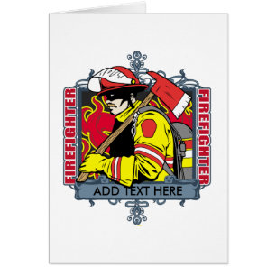 Cartão Firefirefighter feito sob encomenda