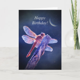 Cartão Firefly e Crescent Moon Wicca Birthday