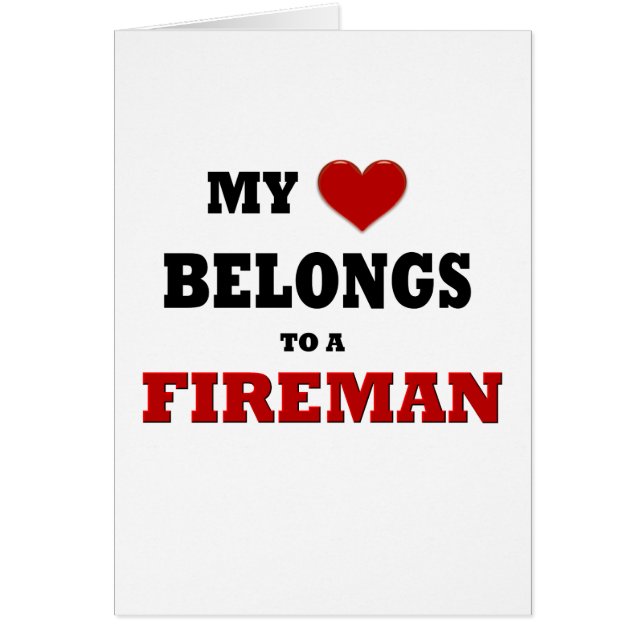 Cartão Fireman Love (Frente)