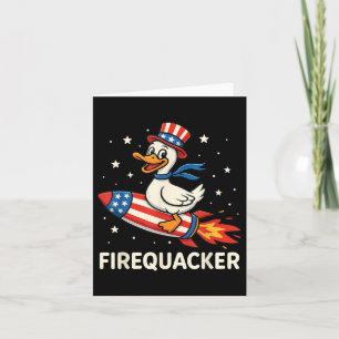 Cartão Firequacker Duck No Firecracker Engraçado 4 De Jul