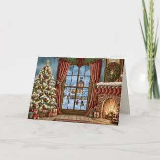 Cartão Fireside Christmas: Blue Room Fireside