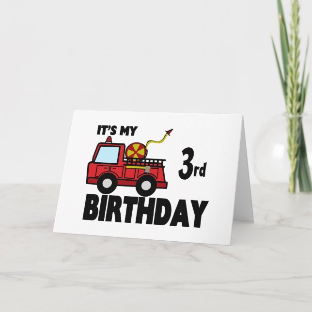 Cartão FireTruck Birthday (Frente)