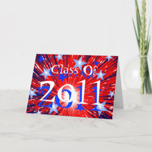 Cartão Firework 'Class of 2011' greetings card