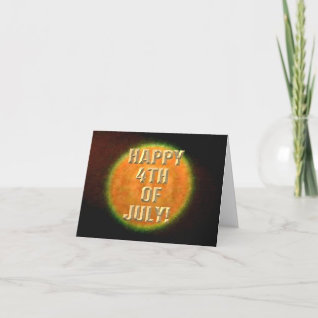 Cartão Fireworks 9 4 de julho (Frente)