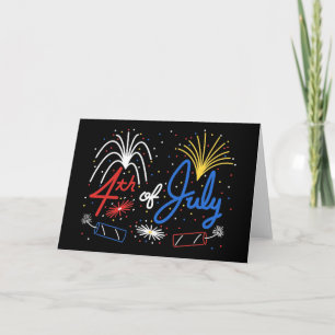 Cartão Fireworks de 4 de julho