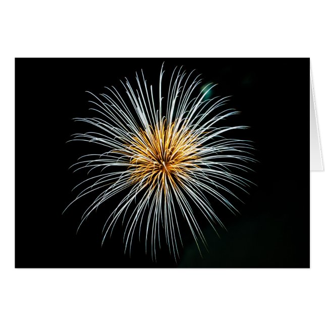 Cartão Fireworks ouro (Frente Horizontal)