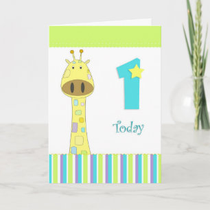 Cartão First birthday boy card