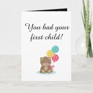 Cartão First Child card for childfree