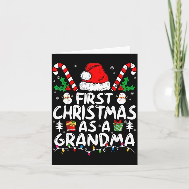 Cartão First Christmas As A Grandma New Grandma  (Frente)