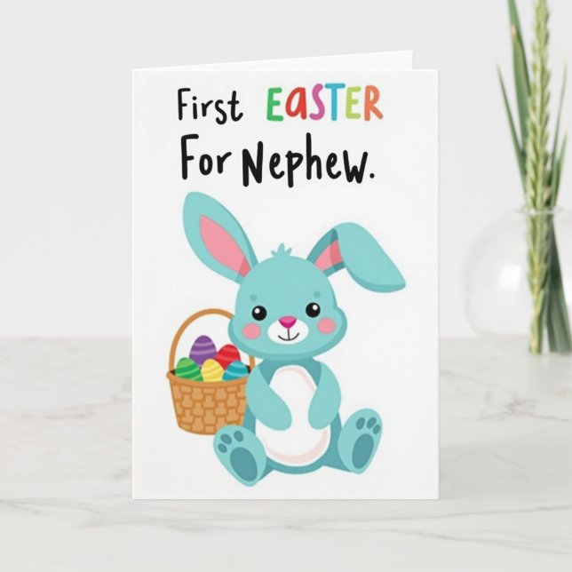 Cartão First Easter For Nephew Card (Frente)