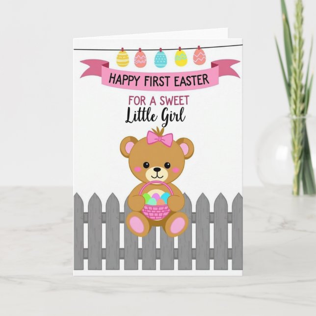 Cartão First Easter Sweet Girl Card (Frente)