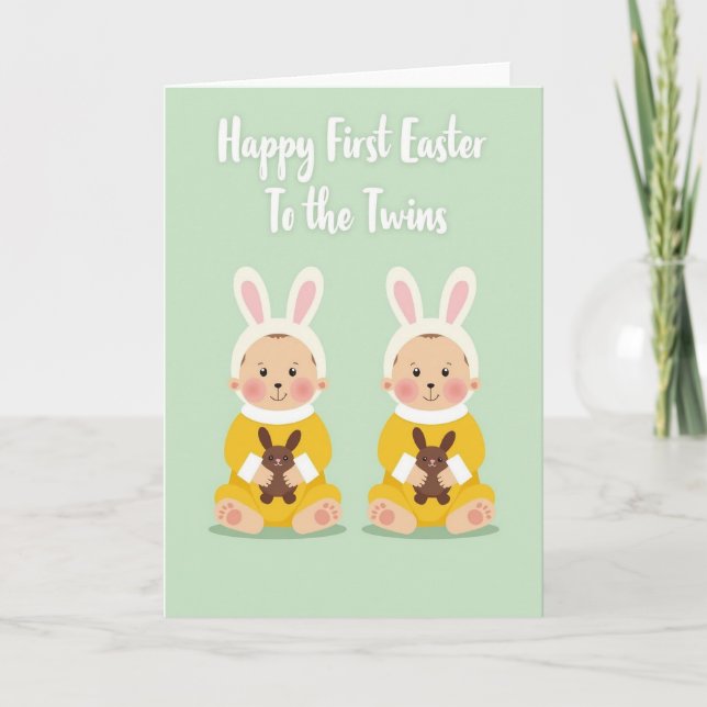 Cartão First Springtime Twins Card (Frente)