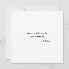 Cartão First Valentine Early Stage Act Normal