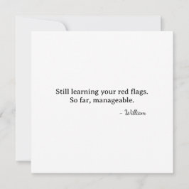 Cartão First Valentine Fox Cupid - manageable red flags