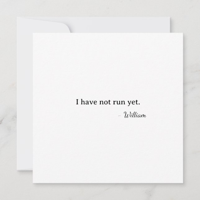 Cartão First Valentine I didn't run yet (Verso)