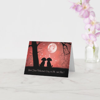 Cartão First Valentines Day as Married Couple Newlyweds