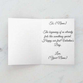 Cartão First Valentine's Day Together | Valentines Card