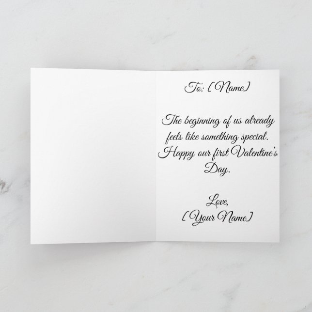 Cartão First Valentine's Day Together | Valentines Card (Interior)