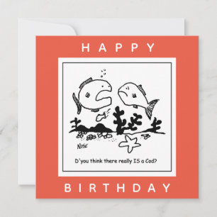 Cartão Fish questiona se há um desenho de Deus