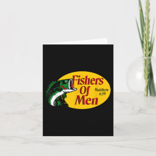 Cartão Fishers Of Men Matthew 4-19 Bíblia Christian Fishi