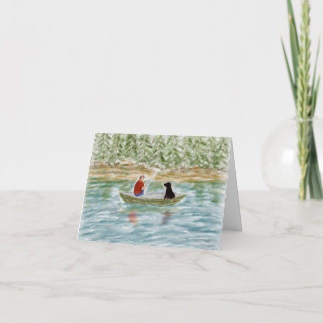 Cartão Fishing Buddies Note Card (Frente)