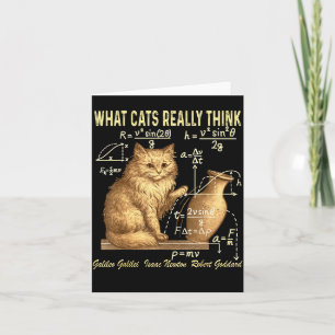 Cartão Física engraçada humor científico o que os gatos r