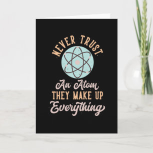 Cartão Física Piada Átomos Físico Diz Cientista