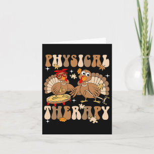 Cartão Fisioterapia de peru fofa Pt Pta Outono Outono Açã