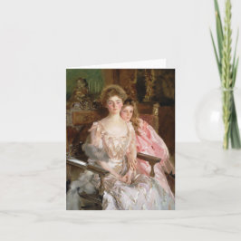 Cartão Fiske Warren e sua filha