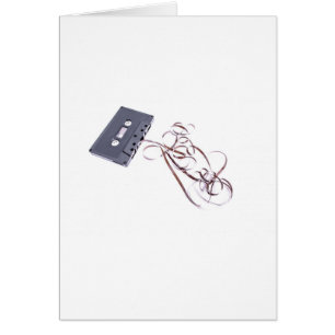 Cartão fita cassete preta