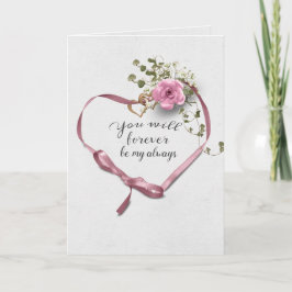 Cartão Fita com Rosa e Ivy