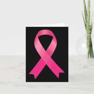 Cartão Fita cor-de-rosa Sensibilização do Cancer Mama Hom