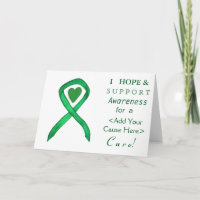 Fita de Consciência Verde Personalizada Causa Cart
