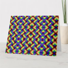 Cartão Fita-Orgulho gay Rainbow Ribbon, LGBT, entrelaçada