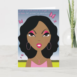 Cartão Fita Rosa - Consciência