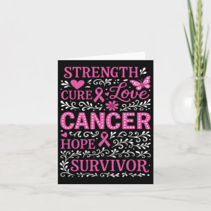Cartão Fita Rosa de Consciência do Cancer da Mama Inspira