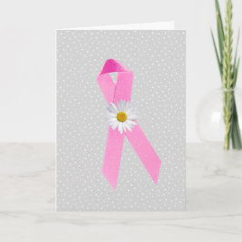 Cartão Fita rosa de Sobrevivência do Câncer da Mama
