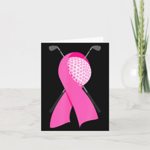 Cartão Fita rosa engraçada de golfe conscientização do câ