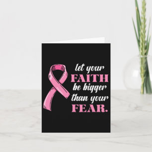 Cartão Fita Rosa Fita Fé do Cancer da Mama Guerra do Medo