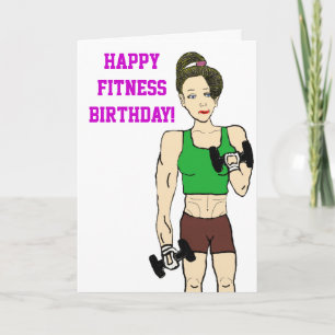Cartão Fitness birthday