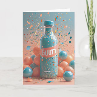 Cartão Fitness Frenzy Birthday Bash in Cool Mint