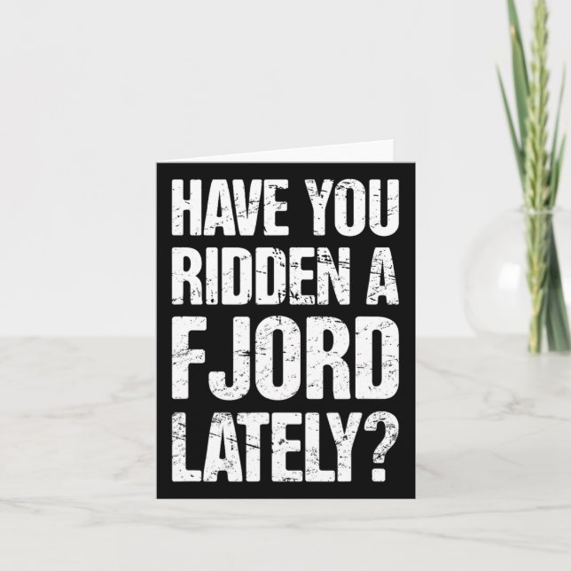 Cartão Fjord Horseback norueguês Fjord (Frente)