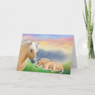 Cartão Fjord Horses at Rest Greeting Card