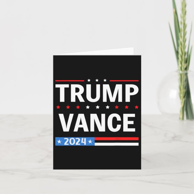 Cartão Flag Vote 47 Trump Vance 2024 Vp Vice-Presidente (Frente)