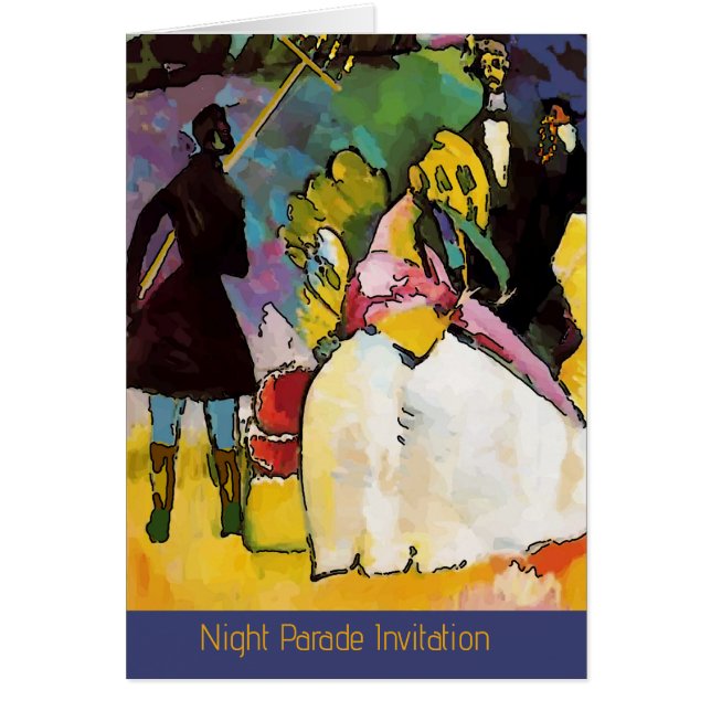 Cartão Flambeau no Mardi Gras Parade Invite, edite texto (Frente)