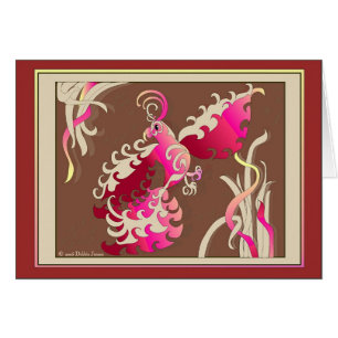 Cartão Flamenco aéreo por Debbie Jensen