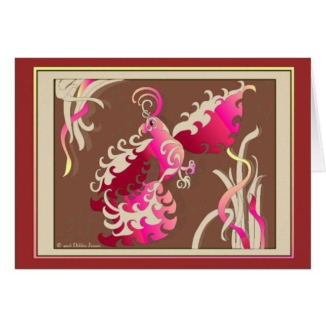 Cartão Flamenco aéreo por Debbie Jensen (Frente Horizontal)