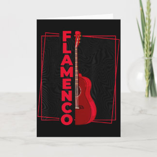 Cartão Flamenco _ Guitarra de Dança Espanhola _ Flamenco 